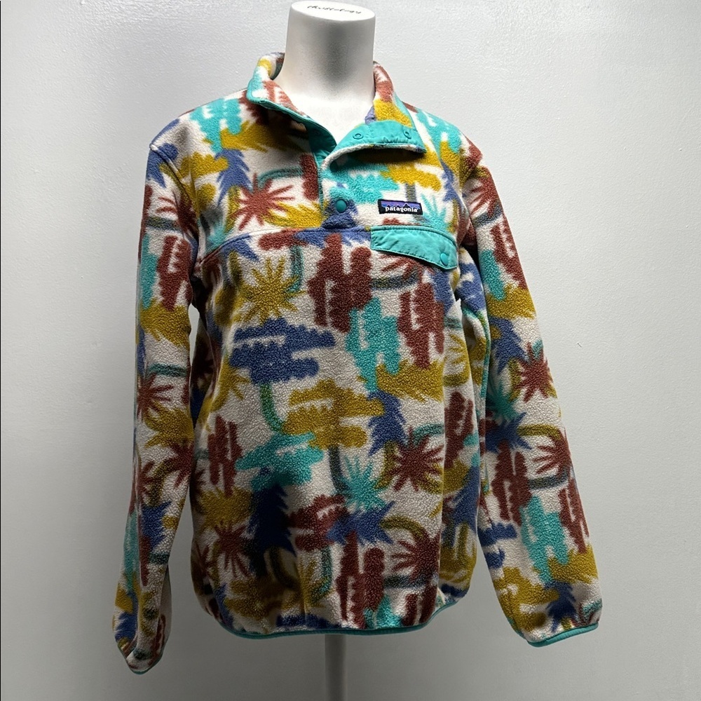 Patagonia Lightweight Synchilla Snap-T Fleece Pullover Tree Connection Teal XS - Picture 2 of 9